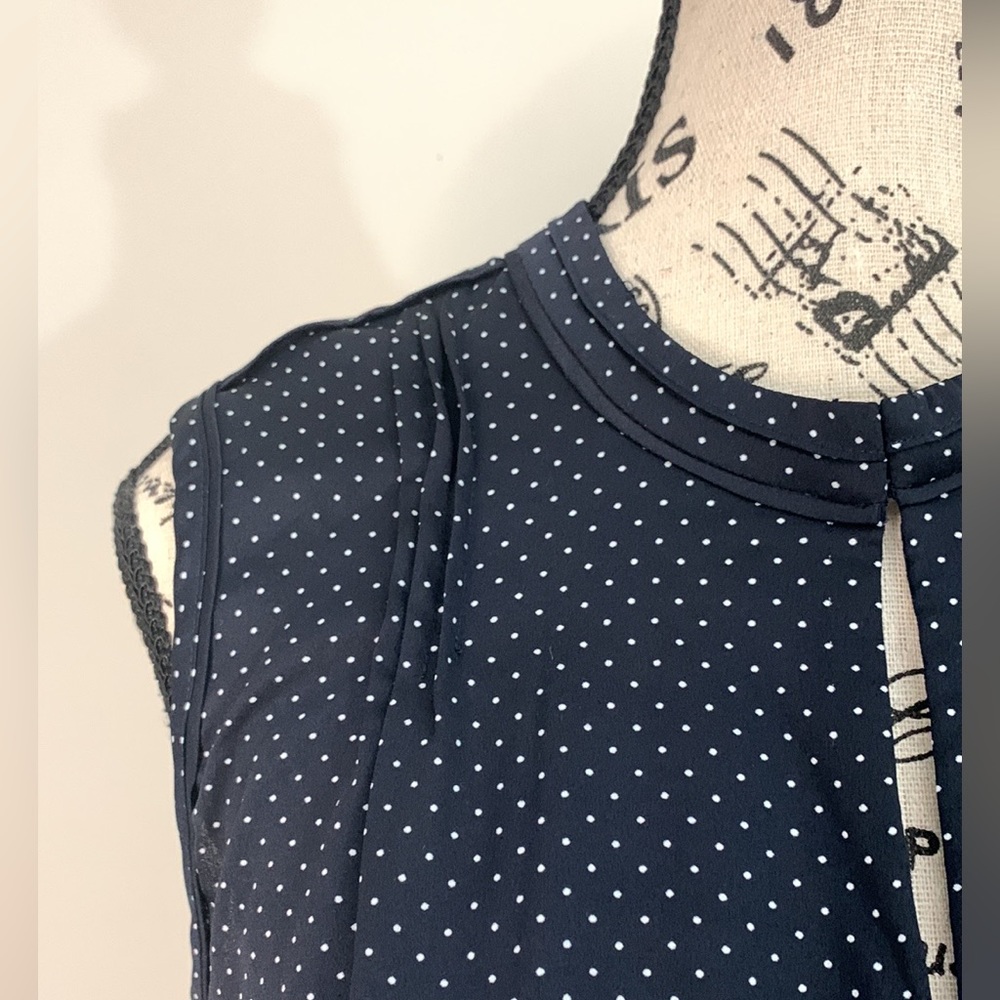 Ann Taylor Dark Blue Sleeveless Size: S - Picture 3 of 11